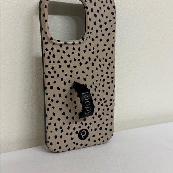 Loopy Case Spotted Black and Cream Phone Case - Picture 5 of 5